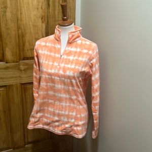 Beautiful bright fleece top with quarter zipper by Eddie Bauer